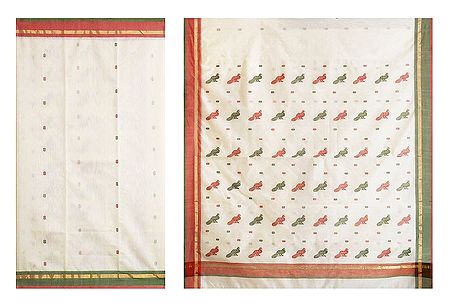 All-Over Boota on Ivory Color Chanderi Saree
