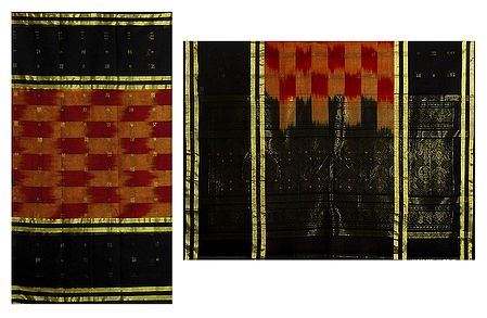 Handloom Cotton Tant Saree with Black Border