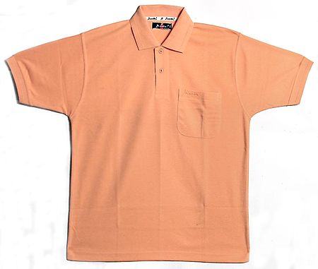 Light Peach Polo T-Shirt