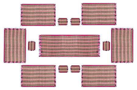 Dining Table Mats Made with Grass and Thread