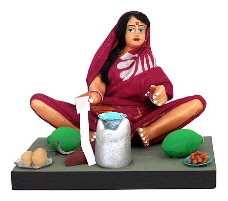 Village Woman Preparing Meal