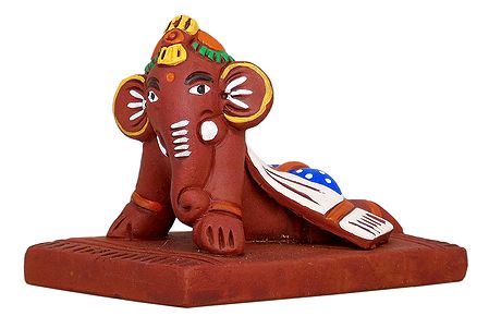 Baby Ganesha - Terracotta Statue