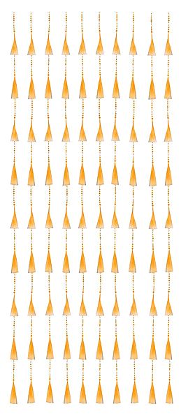 Set of 10 Light Saffron Acrylic Leaf Door Hanging