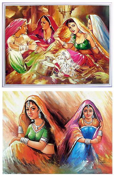 Rajasthani Beauties - Set of 3 Posters