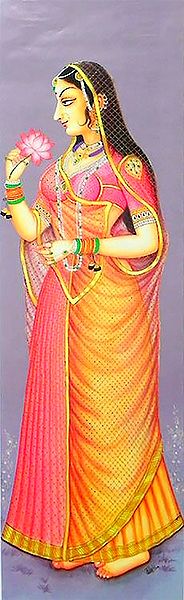 Rajput Princess Holding Lotus