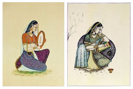Ragini and Rajput Woman - Set of 2 Posters