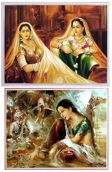 Rajasthani Women - Set of 2 Posters