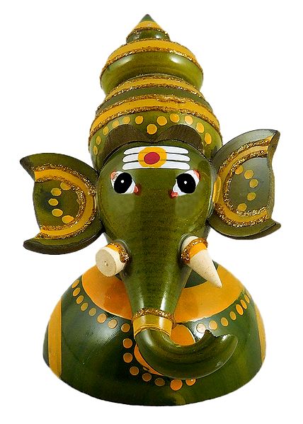 Half Bust Ganesha - Chennapatna Doll