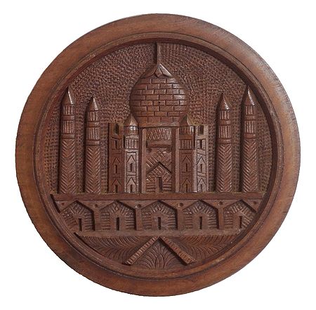 Wood Carving Taj Mahal - Wall Hanging
