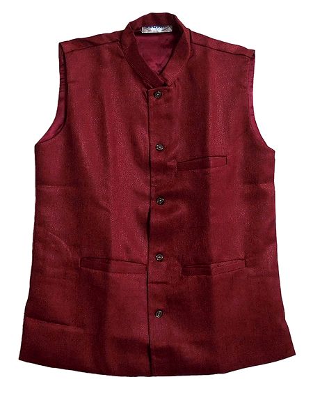 Mens Red Sleeveles Jacket