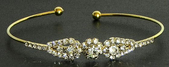 White Stone Studded Gold Polish Cuff Armlet (To wear on upper arm)