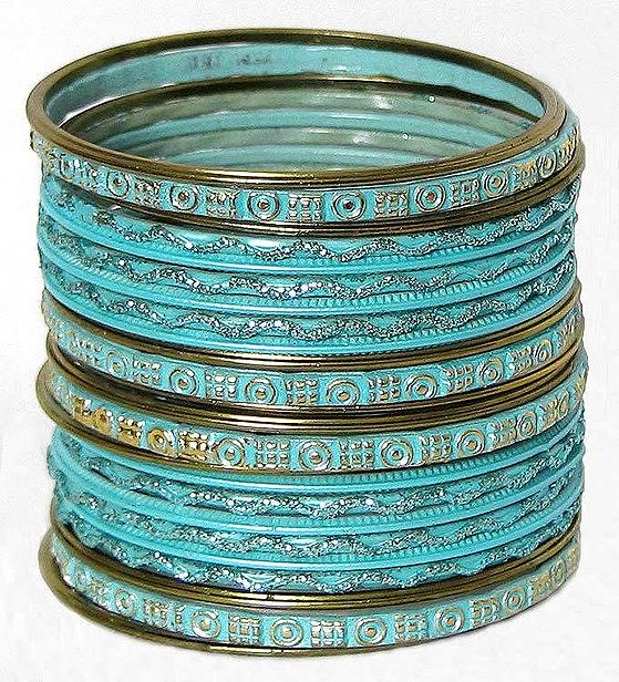 velvet bangles blue colour