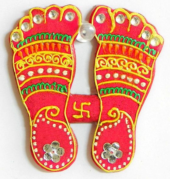 Sticker Foot Prints of Goddess Lakshmi