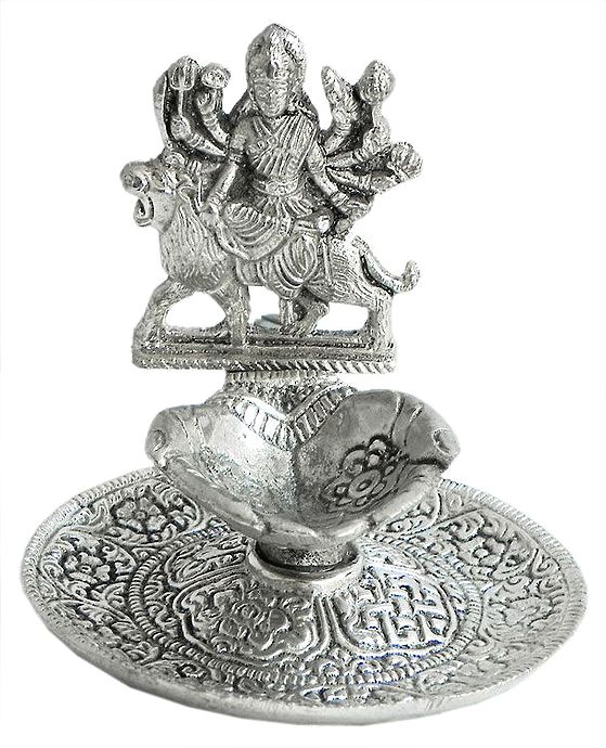 Ghee or Oil Lamp with Bhagawati