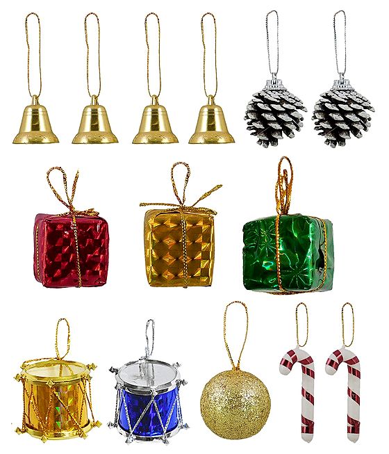 Colorful Assorted Synthetic Christmas Tree Hangings