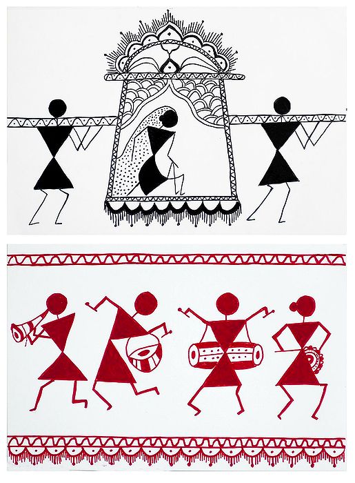Warli Painting Pair