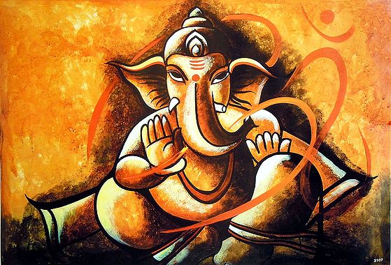 Ganesha with Om Poster - Buy Online