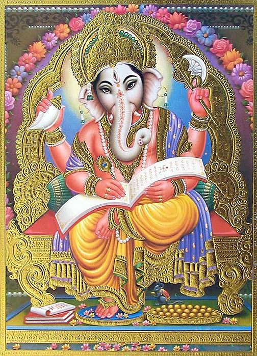 Lord Ganesha with New Year's Account Book