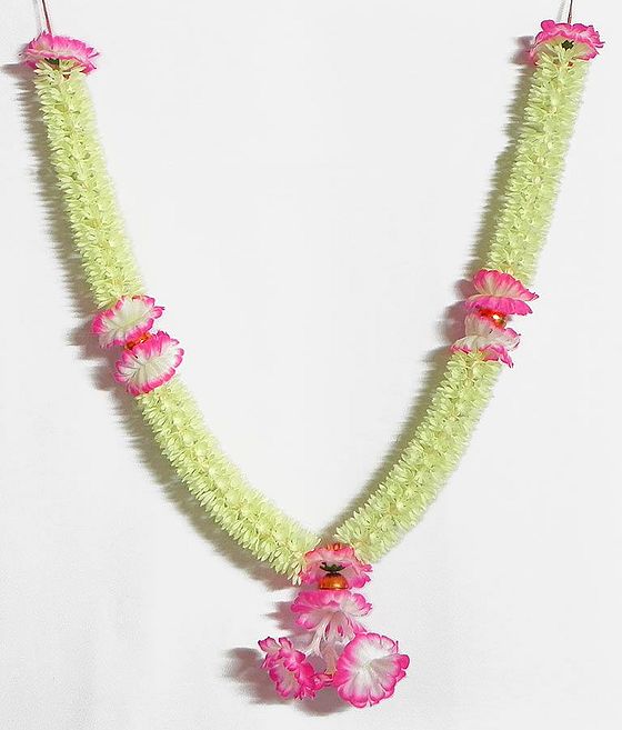 Light Yellow Plastic Flower Garland