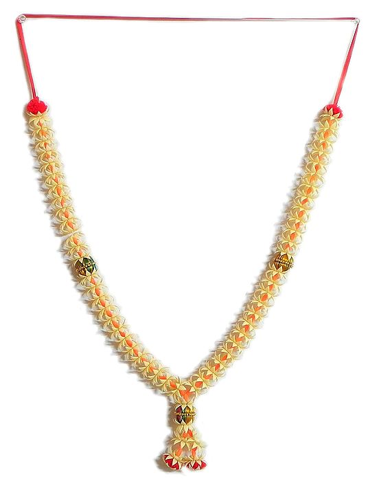 Plastic Flower Garland 30 inches and Ribbon 24 inches