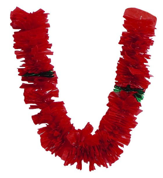 Red Plastic Ribbon Garland