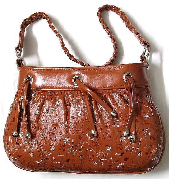 Embroidered Leather Bag