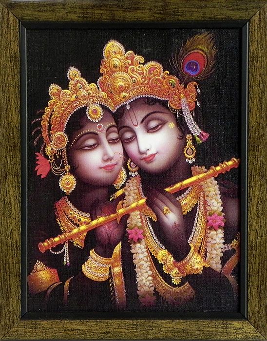 Radha Krishna (Print on Harboard) Wall Hanging