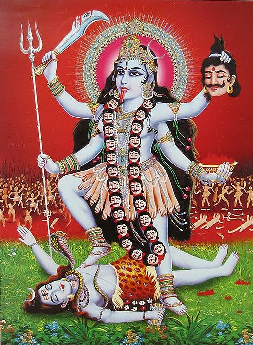 goddess kali poster with glitter goddess kali poster with glitter