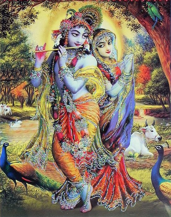 Radha Krishna The Eternal Lovers (Poster with Glitter)