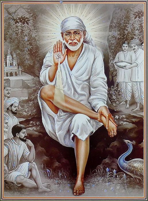Shirdi Sai Baba Glitter Poster