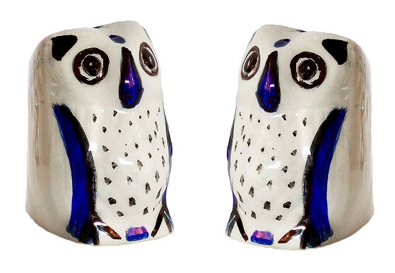 Porte-bâton D'encens Vintage En Grès - Forme Chouette/hibou