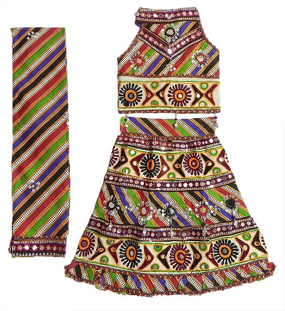 multicolor ghagra choli