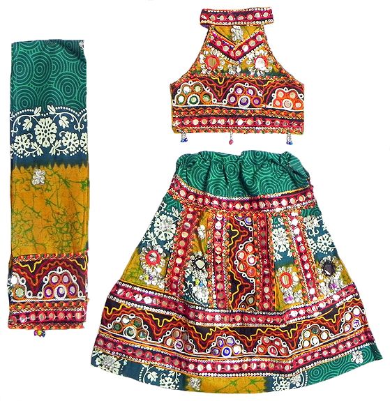 multicolor ghagra choli