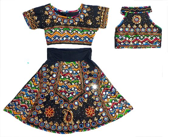 multicolor ghagra choli
