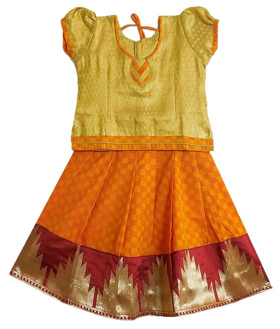 ghagra choli golden