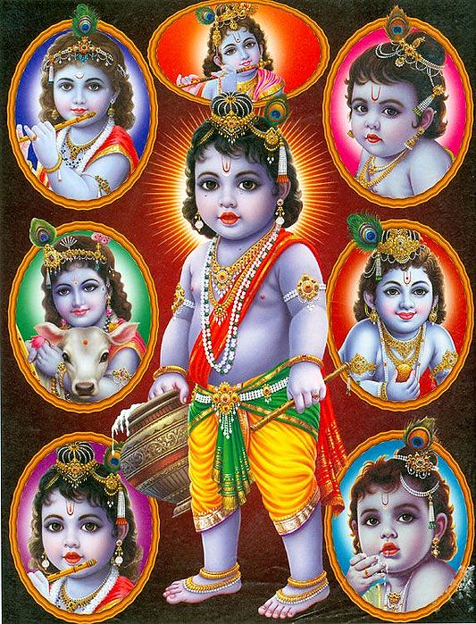 Different Stages of Krishna