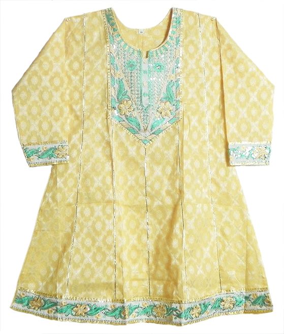 Ojasvi Light Yellow Kurti main image 1
