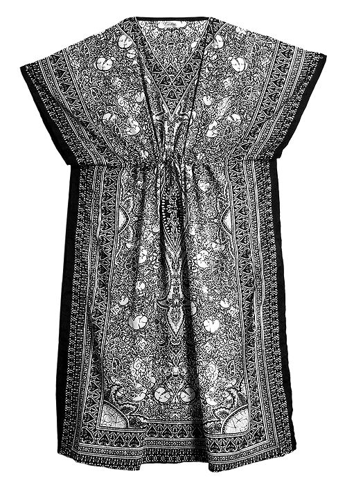 kaftan black and white