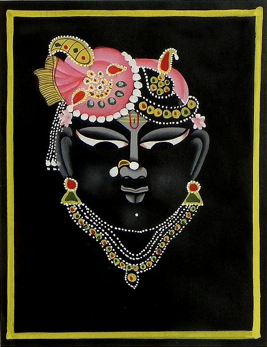 Sreenathji Miniature Painting on Silk