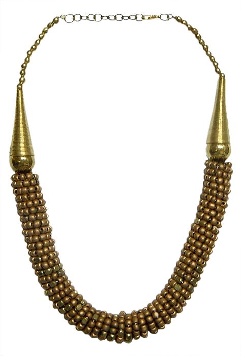 Brown Thread Bead Necklace main image 1