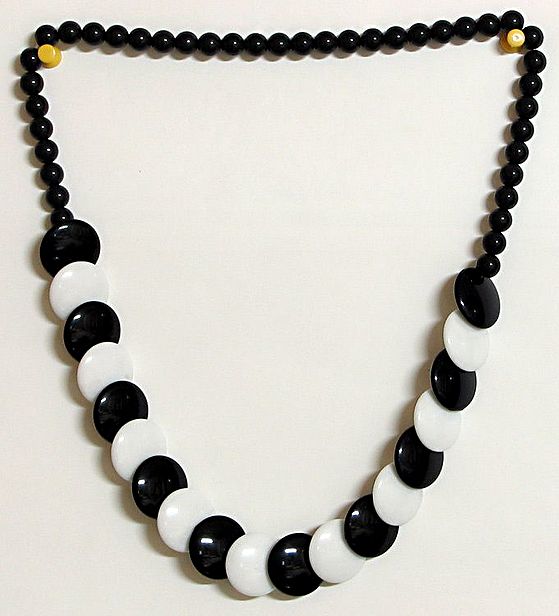 Black and White Bead Necklace