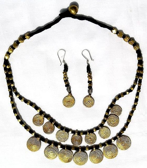 Brass Dhokra Jewelry Set