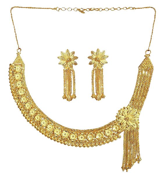 Shop Online Gold Plated Bridal Necklace Set
