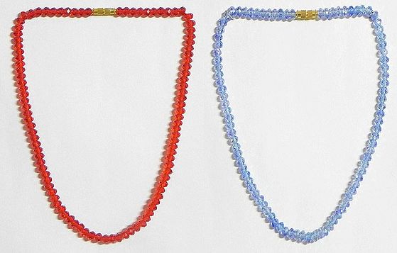 Natural Blue Quartz & Pearl Gemstone Beads Necklace Jewelry – Raj Gems