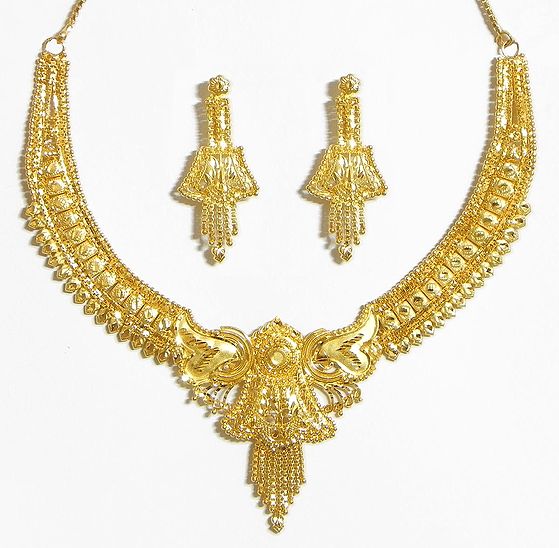 Gold Plated Bridal Necklace Set