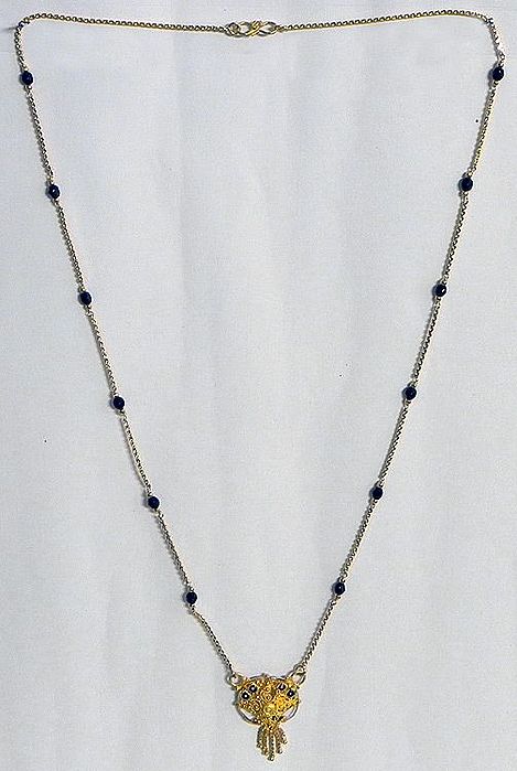 Black Beads and Small Pendant