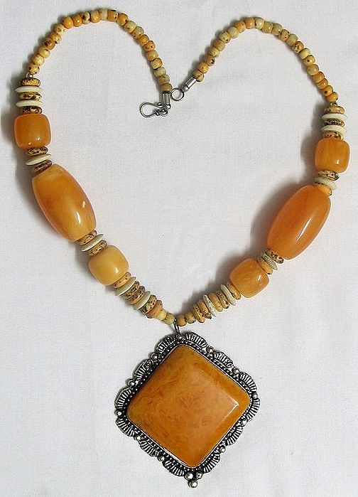 Saffron Stone Bead Jewelry