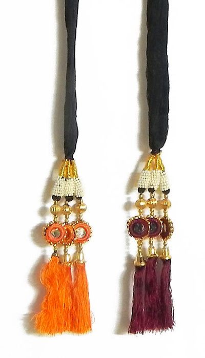 Thread Braided & Bead Work Hair Parandi 40
