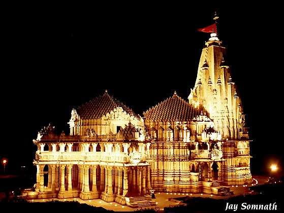 Somnath Temple at Night, Gujarat, India - Photo Prints