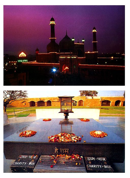Jama Masjid and Rajghat, Delhi Postcards